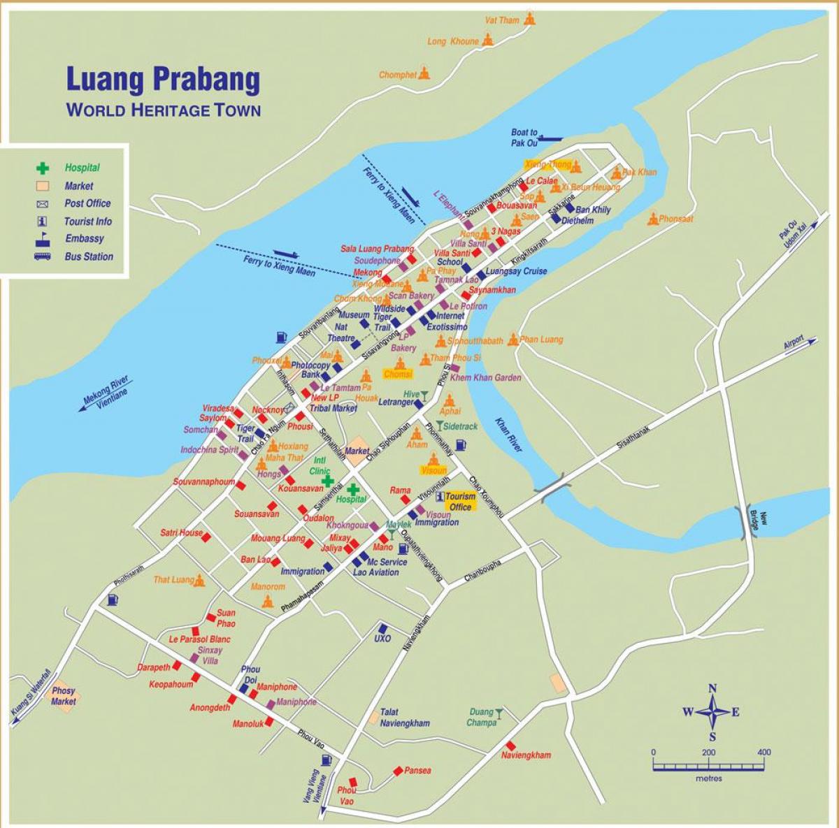 מפה של לאוס לואנג פרבאנג 