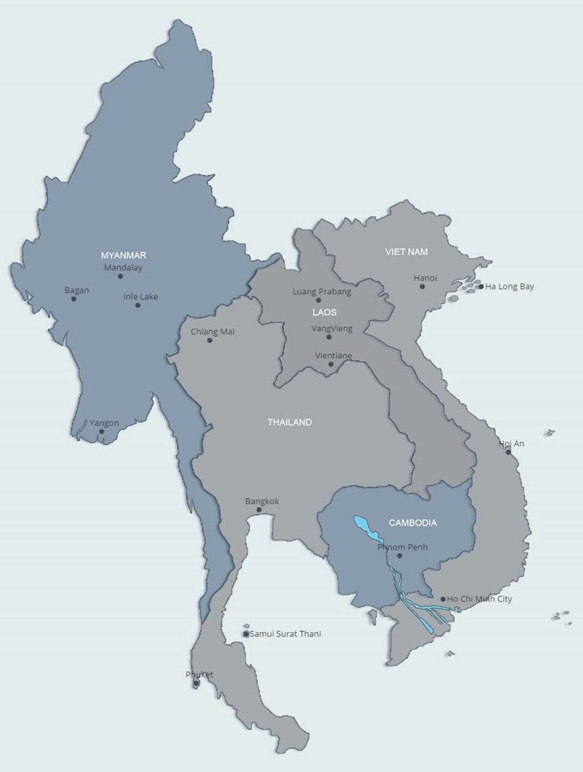 מפה של צפון לאוס