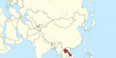 מפה של לאוס אסיה
